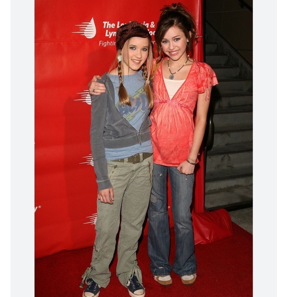 ASO Hannah Montana Miley Cyrus Vintage Low Rise Distressed Bootcut Jeans Y2K - Picture 10 of 11